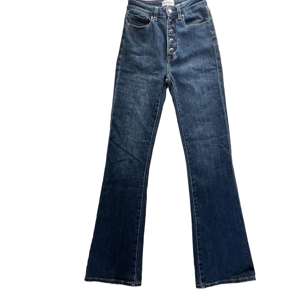 Pistola Jeans 24 Dana High Rise Flare Button front medium rinse